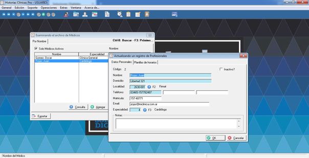 Historias Clinicas Pro - Ficha de Mdicos