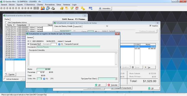 SD Gestion Mini - Ficha de Detalle de Ventas