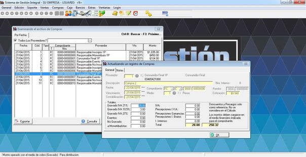 SD Gestion Inicial - Ficha de Compras