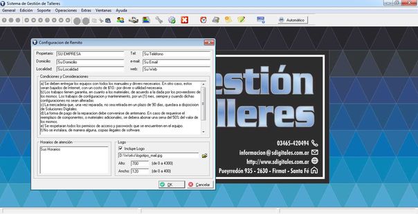 SD Gestin de Talleres - Configuracin de Remitos