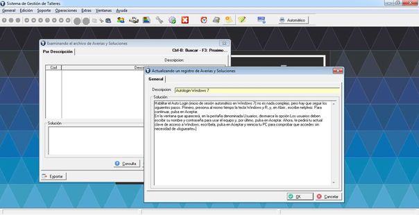 SD Gestin de Talleres - Ficha de Averias y Soluciones